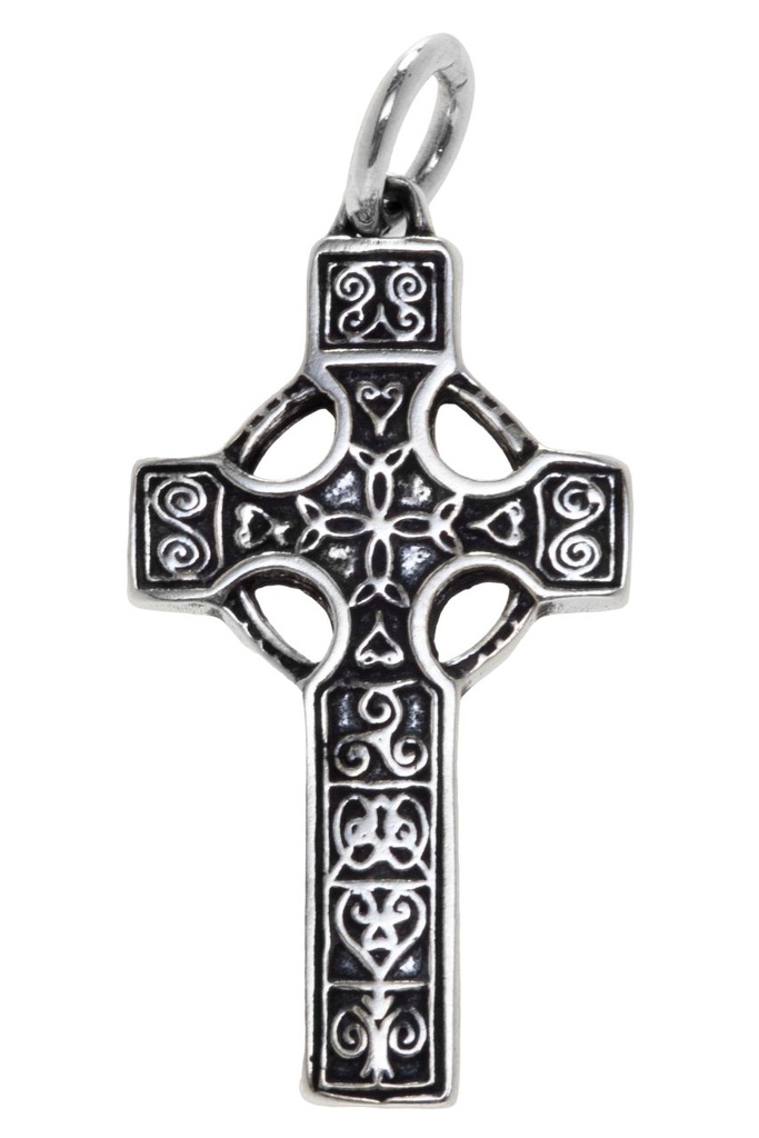 [ak3] Keltisches Amulett, Anhänger 'Rian - Keltenkreuz' aus Silber 925- Mittelalter, Larp, Reenactment Schmuck