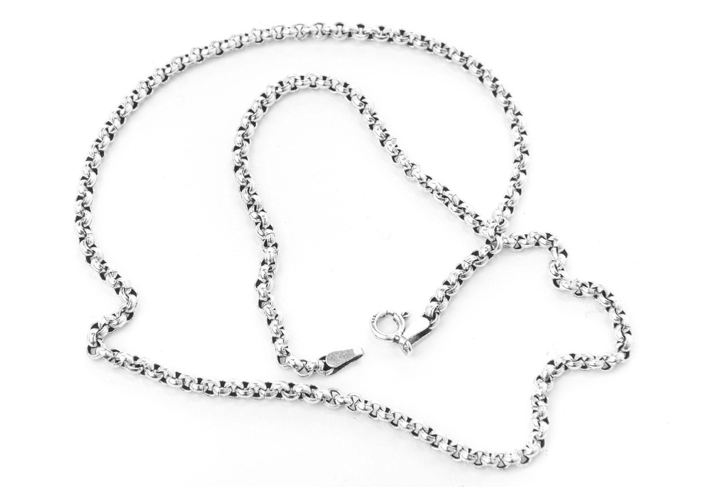 [k6-2] Erbskette 47 cm, Silber - Accessoire Schmuck für Mittelalter, Larp, Reenactment und Fantasy