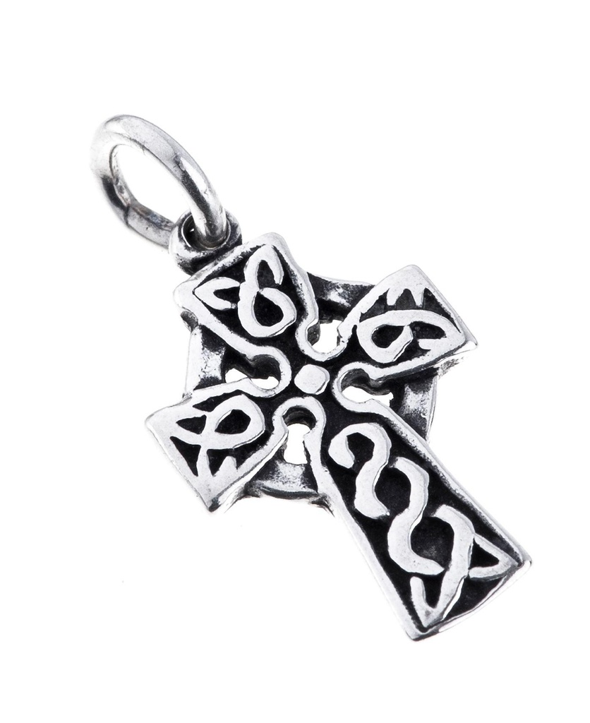 [ak16] Keltisches Amulett, Anhänger 'Nidi - Kleines Keltenkreuz' aus Silber 925- Mittelalter, Larp, Reenactment Schmuck