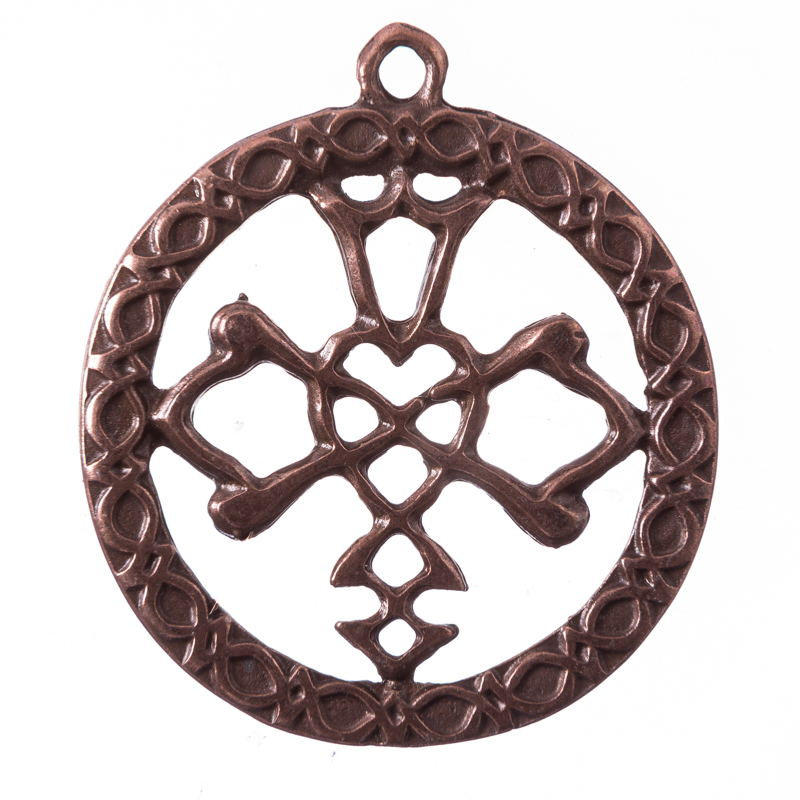 [P-5165-4] Anhänger Celtic Wedding Knot – Kupferfarbener Keltischer Hochzeitsknoten 45 mm