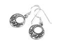 Ohrhänger FARNE Spiral-Ornament aus Silber 925 – Wikinger Scheibenohrringe 1,5 cm