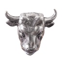 Stierkopf, silberfarbener Beschlag