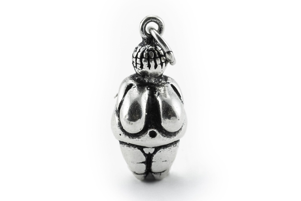 [am161] Fruchtbarkeits-Amulett VENUS VON WILLENDORF aus 925er Silber – Symbol urweiblicher Kraft (2,8 cm)