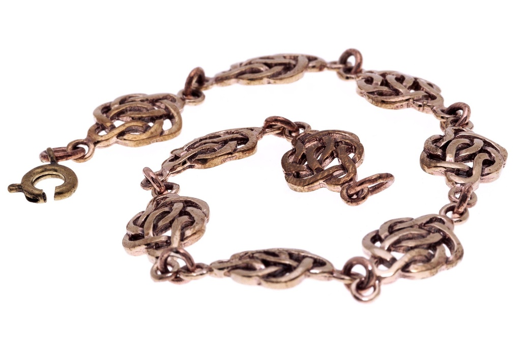 [arkb3] Armkette aus Bronze mit keltischer Ornamentik - Bronze- und Silberschmuck für Reenactment, LARP und Fantasie