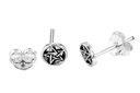 Ohrstecker 'Rinah Pentagramm' Sterling Silber 925 - Schmuck für Mittelalter, Reenactment und Larp