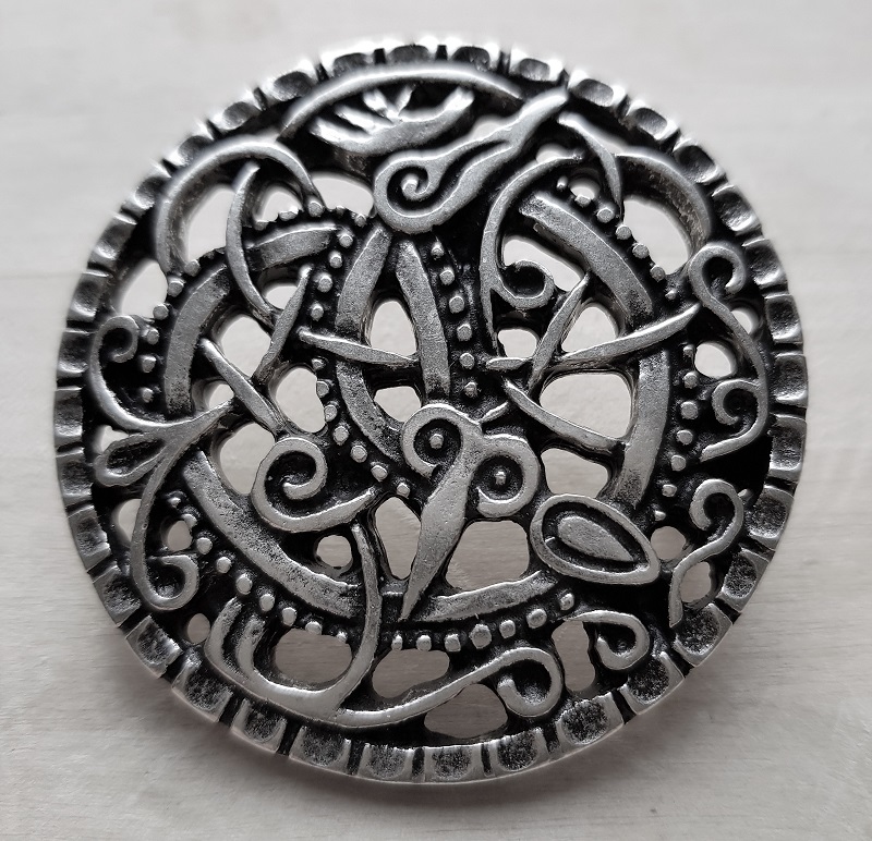Beschlag Schlangennest, Wikinger, silberfarben