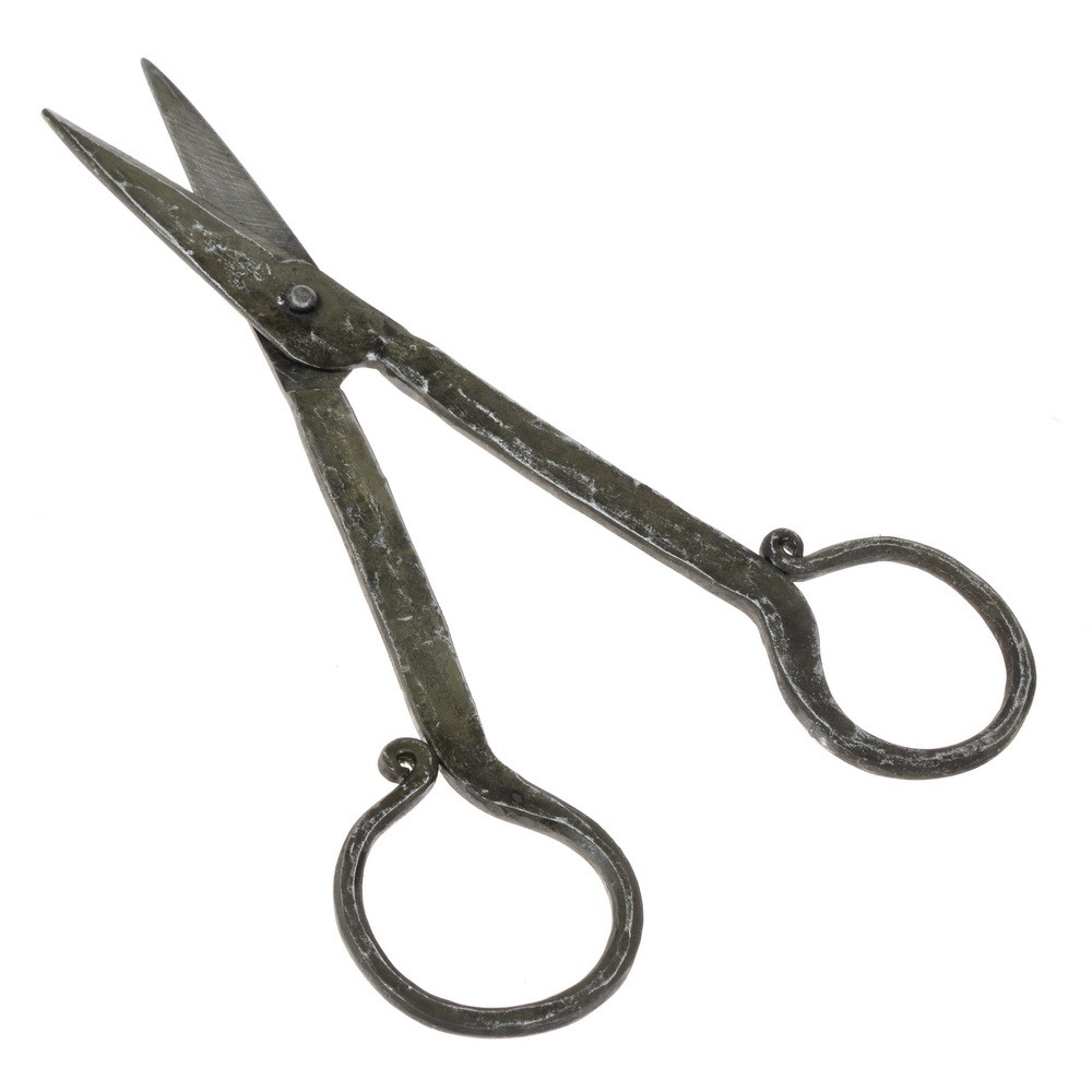 [16 Schere Gelenk - L] Schere Gelenk-Schere 19 cm handgeschmiedet - Accessoire für Mittelalter Handwerk Schneiderei