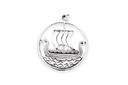 Schmuck Anhänger Svold – Drachenschiff 2,3 cm – Silber 925 – Nordisches Amulett für Abenteuer und Entdeckergeist