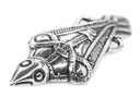 Fibel Brosche 'Munin - Odins Rabe' aus Silber 925 - Mittelalter, Larp, Fantasy Schmuck