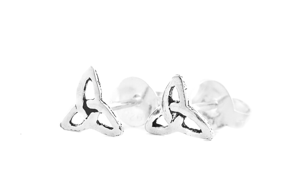 [ost14] Ohrstecker 'Camden Keltische Dreiheit' Sterling Silber 925 - Schmuck für Mittelalter, Reenactment und Larp