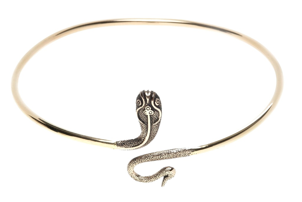 [armb28] Oberarmreif MEDUSA aus Bronze Ø 9,3 cm – Schlange als Symbol antiker Magie
