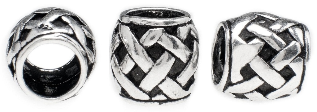 [ap29] Drystan Schmuckperle Silber 925 Bartperle Lockenperle - Accessoire für Historische Gewandungen, Reenactment und Liverollenspiel