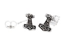 Ohrstecker 'Mjølner Thorshammer' Sterling Silber 925 - Schmuck für Mittelalter, Reenactment und Larp