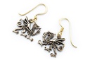 Ohrhänger 'Walisischer Feuerdrache' Bronze Schmuck für Mittelalter, Reenactment und Larp