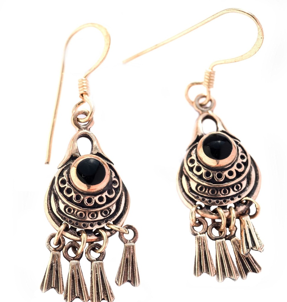 [ohb532] Ohrhänger 'Viking Asa' Bronze Schmuck für Mittelalter, Reenactment und Larp