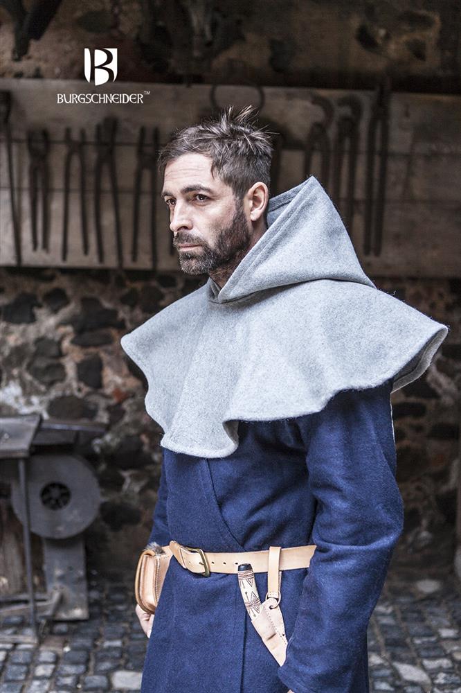 [040001BL25] Gugel Cuculus, Grau Mittelalterliches vom Burgschneider