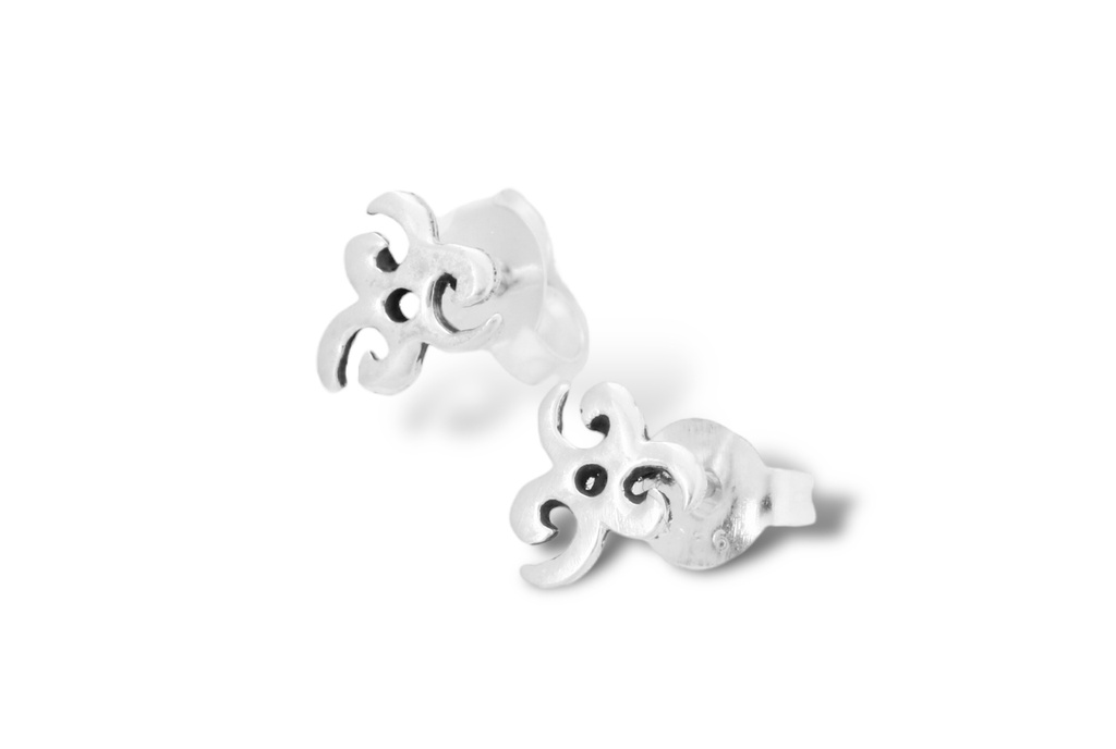 [ost51] Ohrstecker 'Tribal-Triskel' Sterling Silber 925 - Schmuck für Mittelalter, Reenactment und Larp