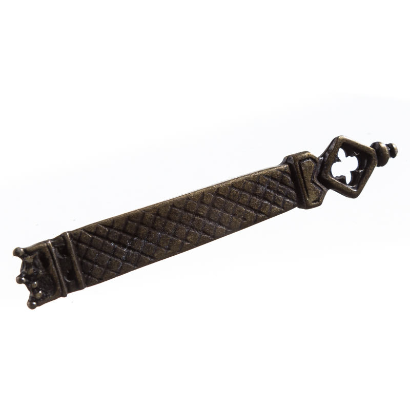 [T-624-21] altmessingfarbene Mittelalter Gürtelspitze 0,8cm
