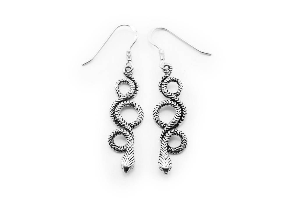 Ohrhänger 'Phytia Schlangen' Silber 925 -  Schmuck für Mittelalter, Reenactment und Larp