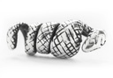 Wikinger Bart- & Haarperle ANAKAR aus 925 Silber – 25 mm Schlangen-Design für Zöpfe & Dreads