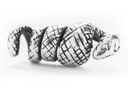Wikinger Bart- & Haarperle ANAKAR aus 925 Silber – 25 mm Schlangen-Design für Zöpfe & Dreads