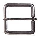 Puristische Dornschließe „Sander“ – eisenfarbene Gürtelschnalle aus Zamak für 4 cm Gürtel