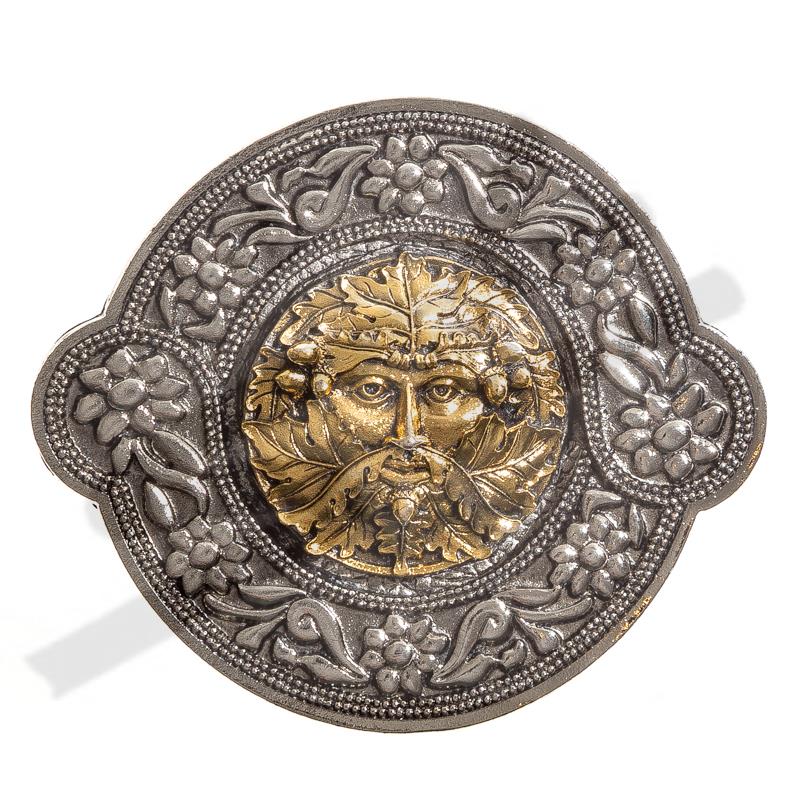 keltische Schließe "THE GREEN MAN" , Zinnschließe