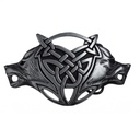 Celtic Wolves -Schließe schwarzsilberfarben 4cm