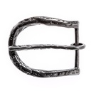 Gürtelschließe „Forged“ – Eisenfarbene Dornschließe in Schmiedeoptik für 4 cm breite Riemen