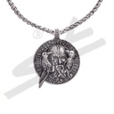 Halskette ODIN mit Hugin+Munin, silberfarben