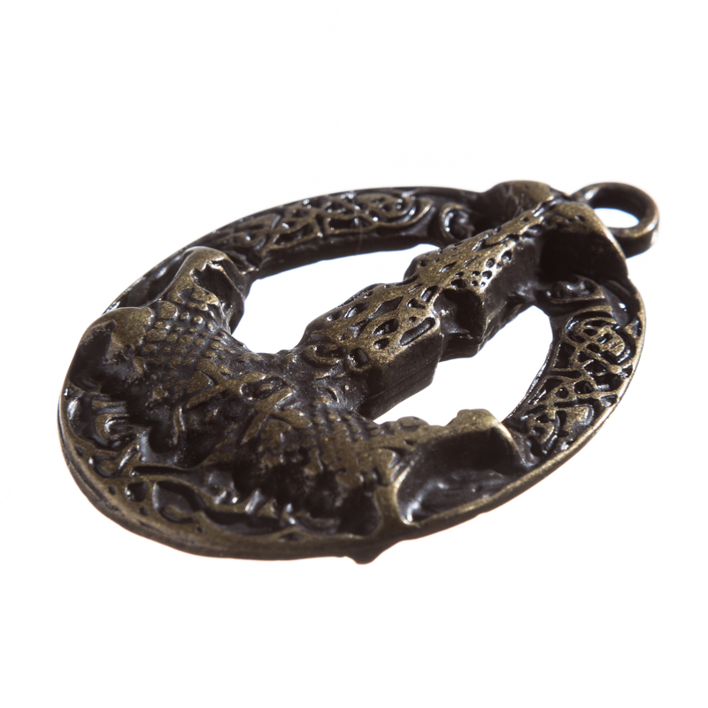 [P-5173-21] Anhänger Mjölnir, altmessingfarben