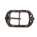 Silurische Gürtelschließe altmessingfarben – Naturinspirierte Schnalle im organischen Stil für 3 cm Gürtel