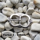 Mittelalter-Schließe, silberfarben