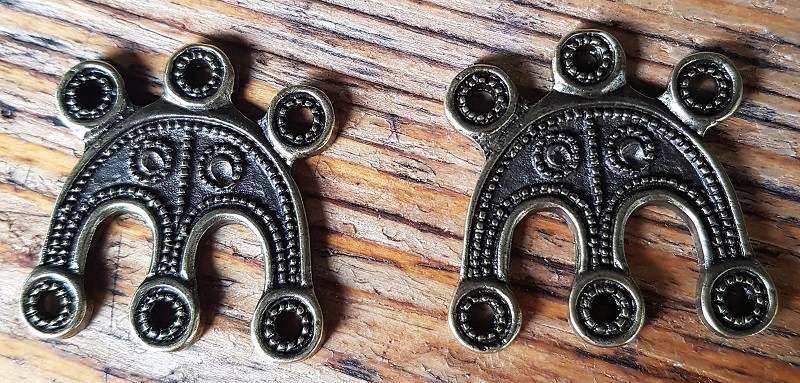 Wikinger Kettenverteiler-Paar 'OSTSEE', messingfarben