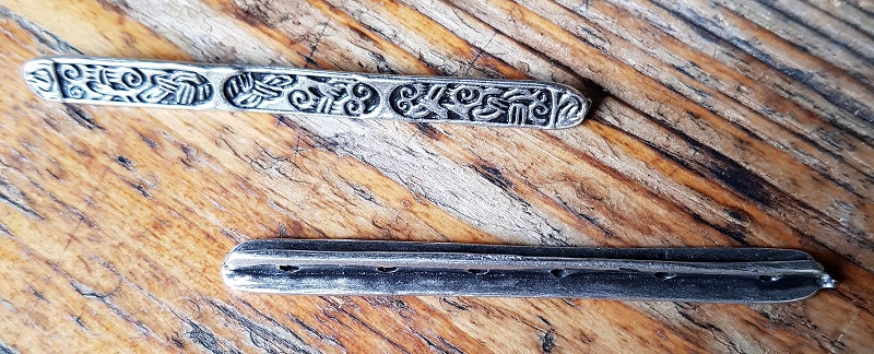 [32784] Wikinger Stab-Kettenverteiler-Paar 'GOTLAND', silberfarben