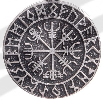 [33849] VEGVISIR -Schließe silberfarben 4cm