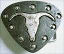 Taurus, rustikale Stierkopf-Schildschließe