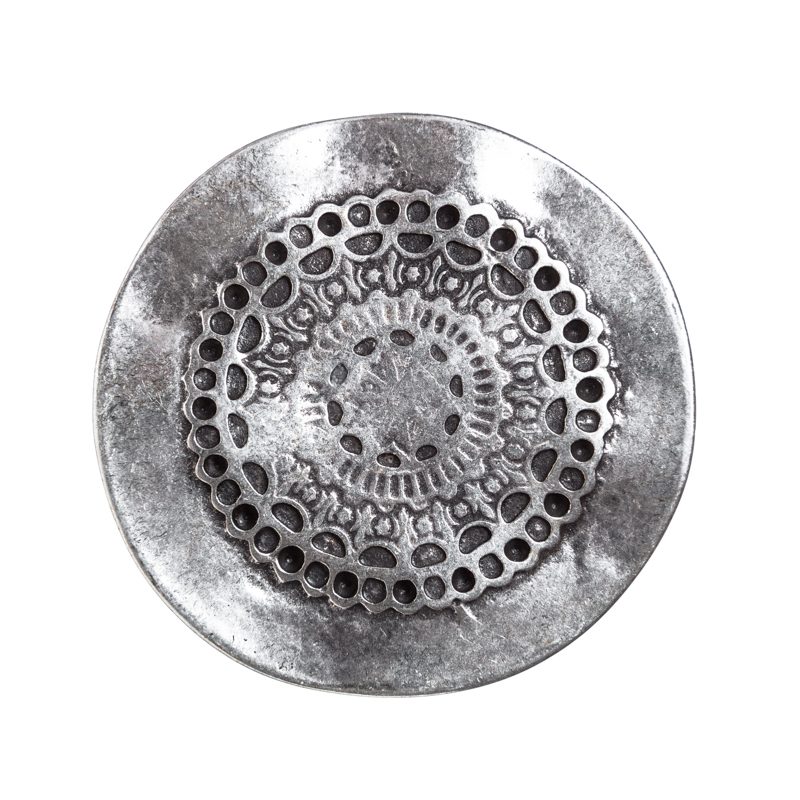 SCUDO 4 cm – Silberfarbene Schild-Schließe aus Zamak für Gürtel