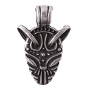 Anhänger Fenrir – Silberfarbener Wikinger-Wolf Amulett aus Zamak 35 mm