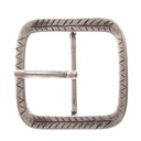 Gürtelschließe „Ethno“ in Silber – 5 cm Vollschließe mit traditioneller Gravur