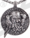 Odin Anhänger silberfarben – Mit Hugin, Munin & Triskele aus Zamak 