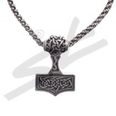 Halskette Thor-Hammer , silberfarben