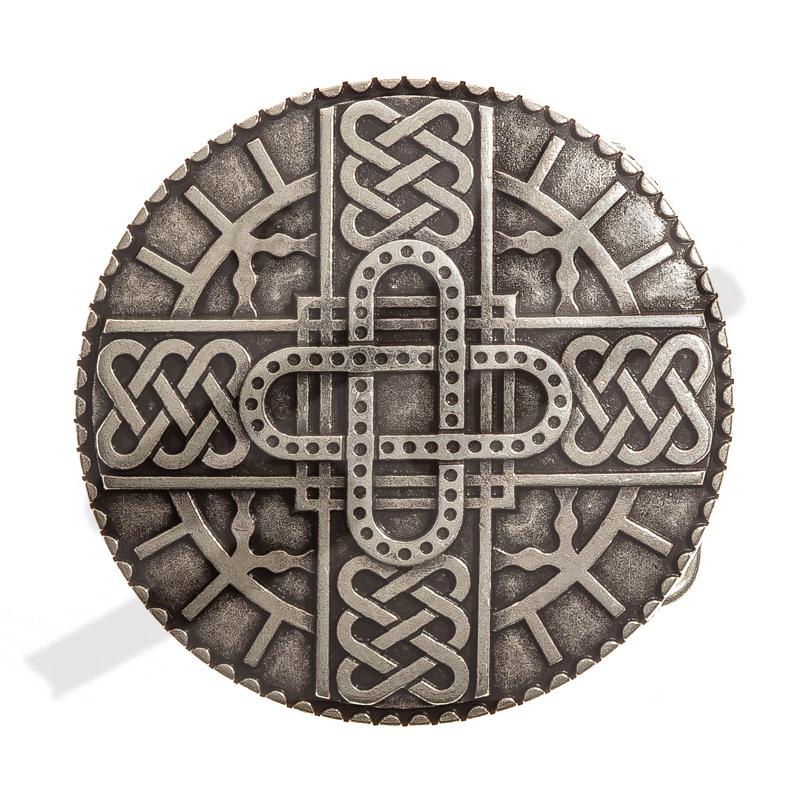 [B644-1] B644-1 Merowinger-Schließe silberfarben 4cm