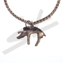 Halskette keltischer Eber, altmessingfarben