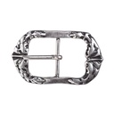 Silurische Gürtelschließe silberfarben – Organisch geformte Schnalle für 3 cm Gürtel im Naturstil