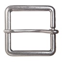 Silberfarbene Dornschließe „Sander“ – puristische Gürtelschnalle aus Zamak für 4 cm Gürtel