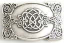 Celtic Knots Gürtelschnalle in Silberoptik – Ovale Knoten-Schließe für 4 cm Gürtel
