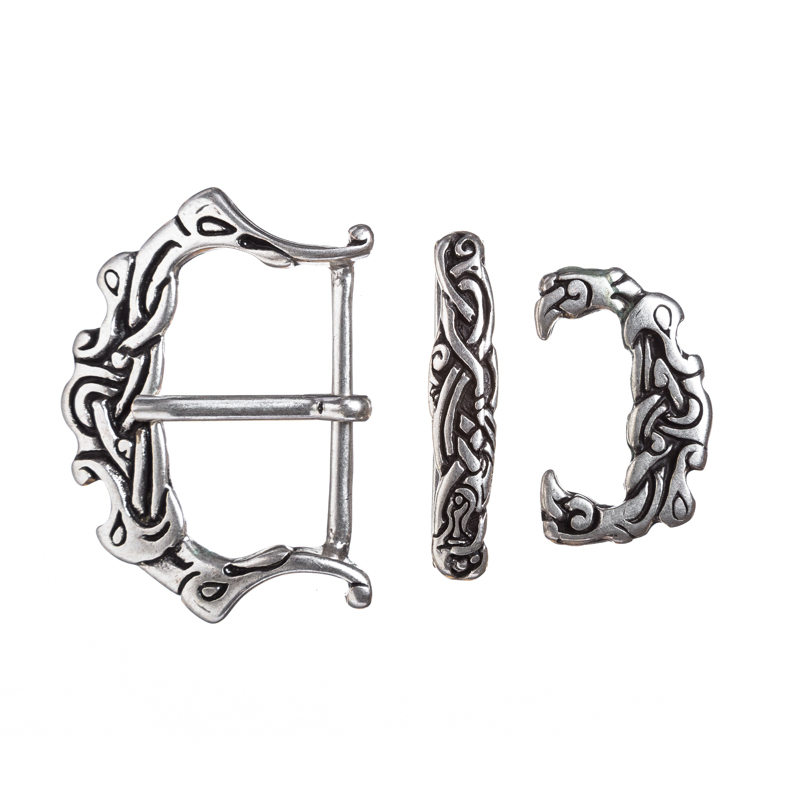 [B688S-21] Wikinger Schließen-Set 3-tlg., altmessingfarben