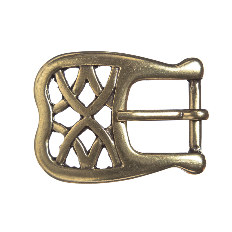 Flecht-Schließe, messingfarben