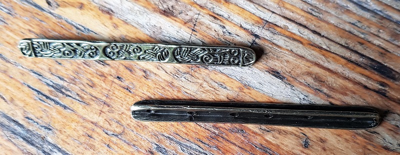 [33559] Wikinger Stab-Kettenverteiler-Paar 'GOTLAND', messingfarben